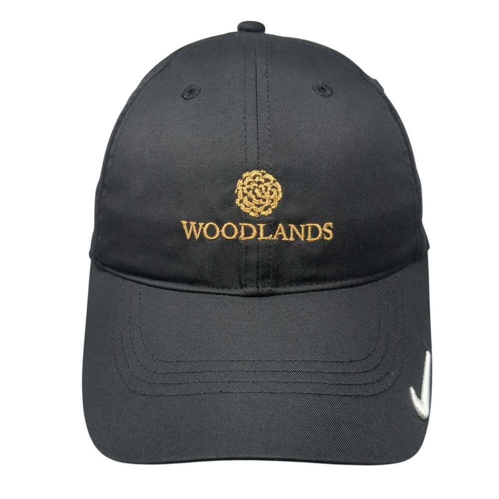 Woodlands Strapback Baseball Cap Black One Size Adjustable Embroidered Nike Golf